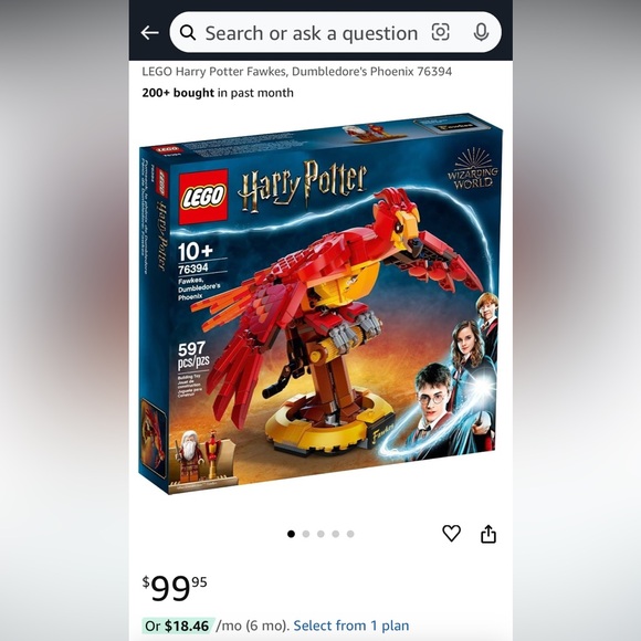 LEGO Harry Potter Fawkes, Dumbledore's Phoenix 76394 New Sealed Discontinued - Picture 12 of 12